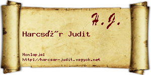 Harcsár Judit névjegykártya